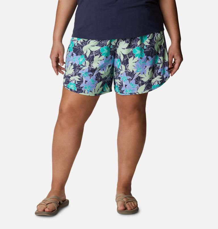 Pantaloni Scurti Columbia Bogata Bay Stretch Printed Dama Flori | Plus Size DPSQ9A178